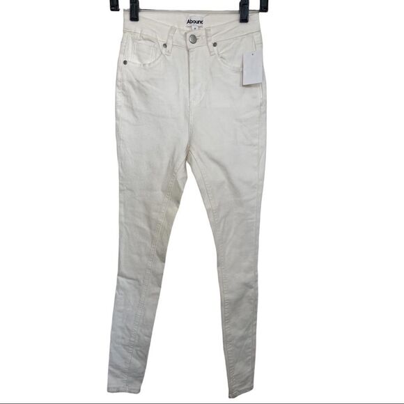 Abound Sustainable Denim High Rise Skinny Jeans In White - Picture 1 of 10
